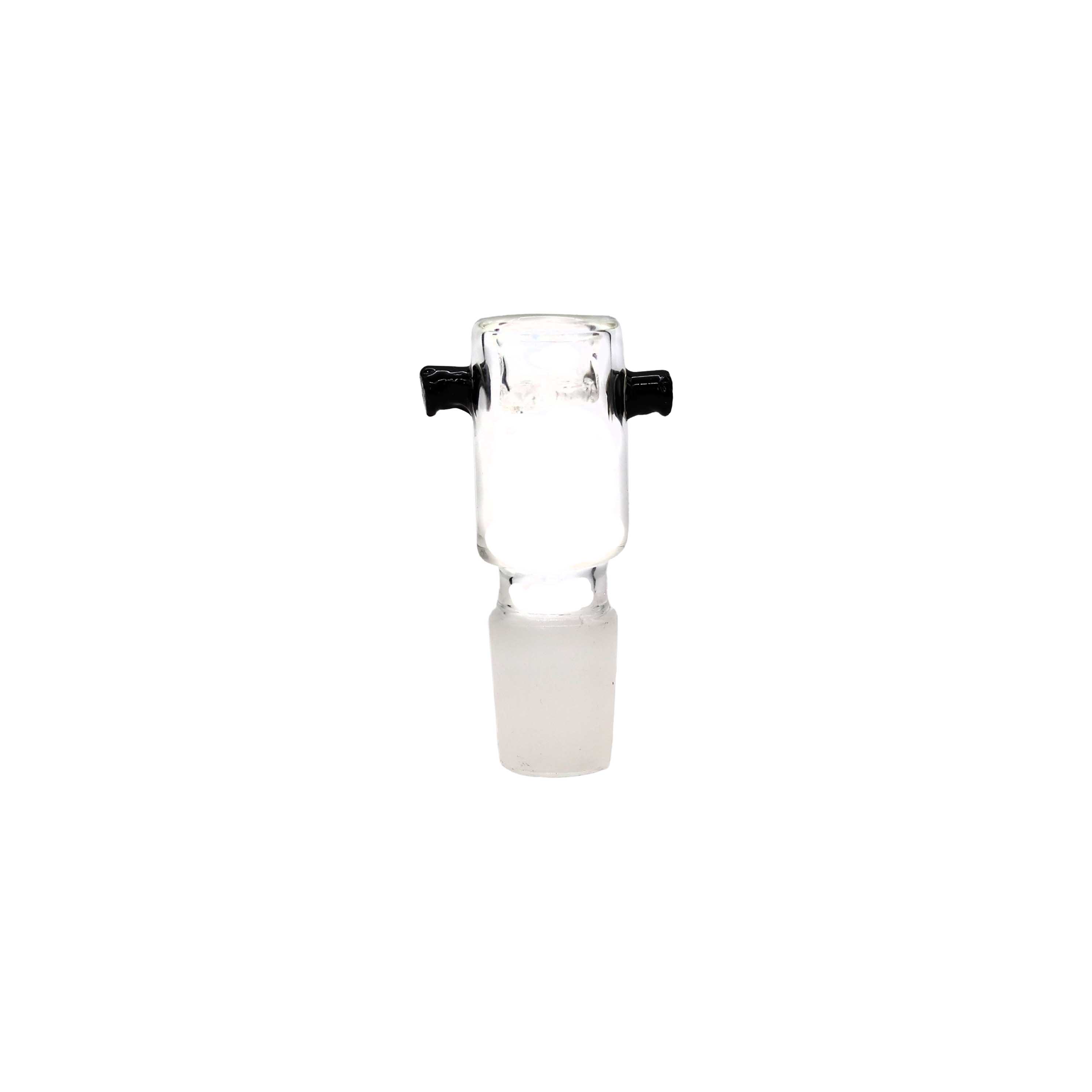 Clear Cylindrical Built In Screen Black Side Dotted Bowl (B-017-19) | 18mm | Male product image